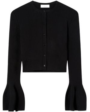 Stella McCartney Button-Up Bell-Sleeved Cardigan - Black