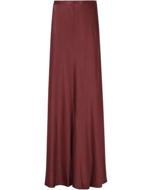Alberta Ferretti Satin-Finish Maxi Skirt - Purple