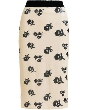 Essentiel Antwerp Jorinda Sequined Pencil Skirt - Natural