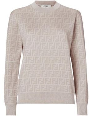 Fendi Motif Knitted Sweater - Gray