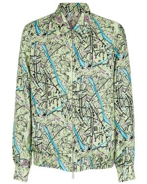 Fendi Map Reversible Long-Sleeved Shirt - Green
