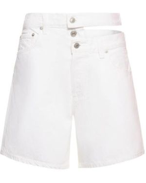 Agolde Broken Waistband Shorts - White