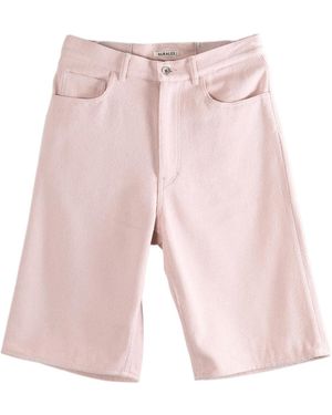 AURALEE Belt Loop Shorts - Pink