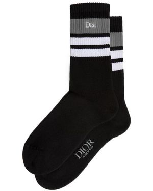 Dior Homme Three-Tone Striped Socks - Black