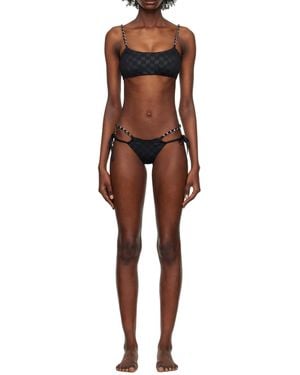 MISBHV Monogram-Pattern Bikini Bottoms - Multicolour
