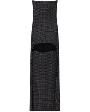 Alexander Wang Crystal-Embellished High-Low Asymmetric Dress - Black