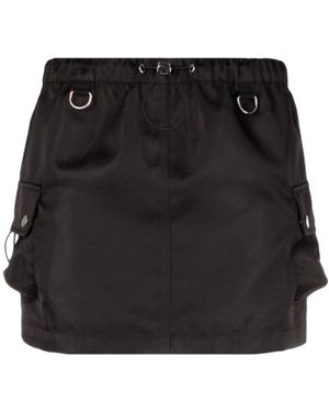 Coperni Straight Hem Drawstring Cargo Mini Skirt - Black