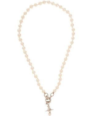 Vivienne Westwood Logo Embellished Necklace - Metallic