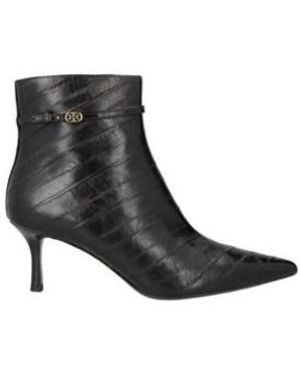 Tory Burch Pointed-Toe High-Heel Ankle Boots - Black
