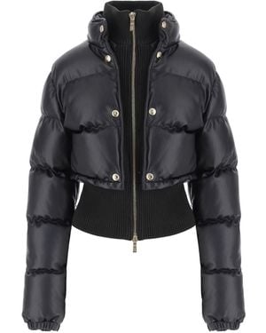 Just Cavalli Quilted Cropped Down Jacket - Black