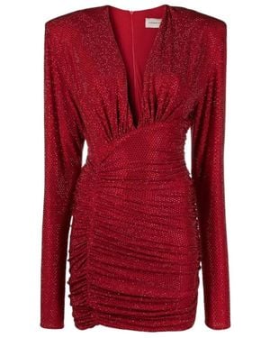 Alexandre Vauthier Crystal Embellished Mini Dress - Red