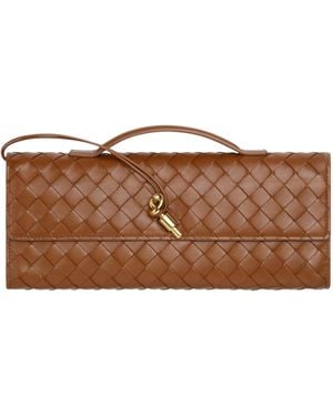 Bottega Veneta Andiamo Clutch Bag - Brown