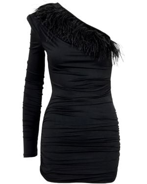 Aniye By One Shoulder Dress - Black