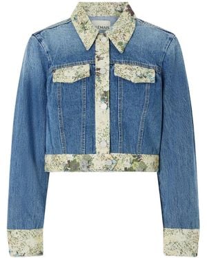 ALÉMAIS Printed Denim Jacket - Blue
