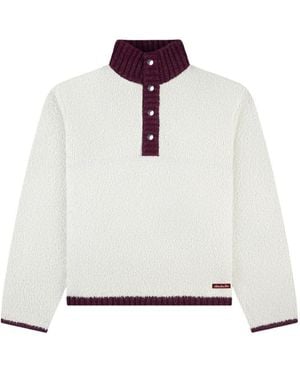 Aimé Leon Dore Long-Sleeved Knitted Shirt - White