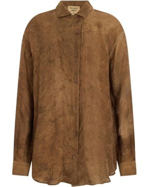 Uma Wang Shirt With Paisley Pattern - Brown