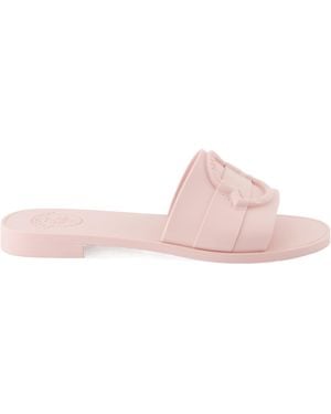 Moncler Mon Logo Detailed Slides - Pink
