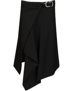 The Attico Asymmetrical Skirt - Black