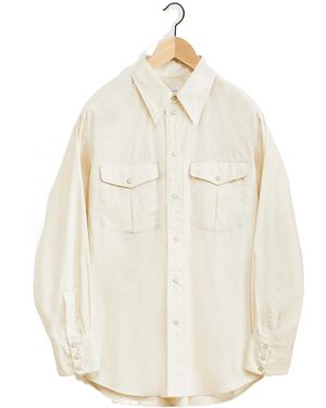 Lemaire Long-Sleeved Button-Up Shirt - White