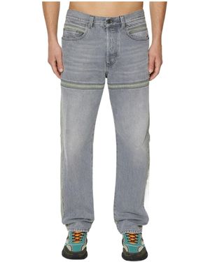 DIESEL D-Mand Mid-Rise Straight Jeans - Grey