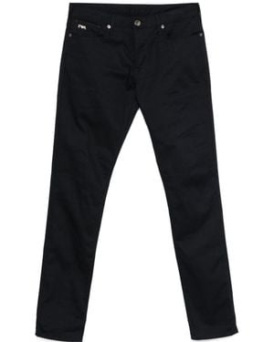 Emporio Armani Logo-Plaque Slim-Fit Jeans - Black