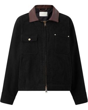 Aimé Leon Dore Ranch Leather-Trimmed Cotton-Canvas Jacket - Black
