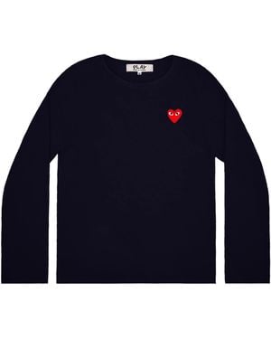 COMME DES GARÇONS PLAY Long-Sleeved Knitwear - Blue