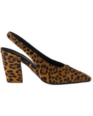 Prada Printed High-Heeled Sandals - Brown