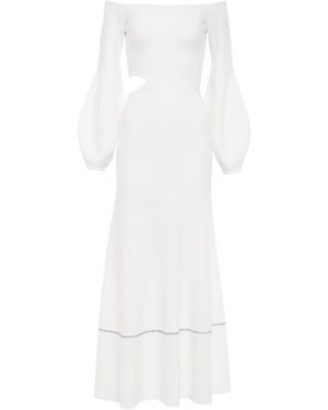 Gabriela Hearst Off-The-Shoulder Midi Dress - White