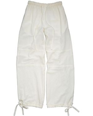 Acne Studios Drawstring-Detail Palazzo Trousers - White