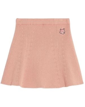 Maison Kitsuné Bold Fox Head Patch Short Skirt - Pink