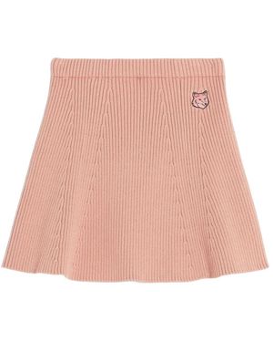 Maison Kitsuné Bold Fox Head Patch Short Skirt - Pink