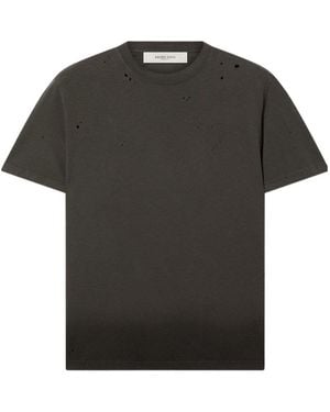 Golden Goose Heart Distressed T-Shirt - Black