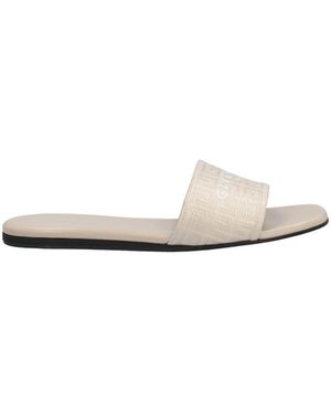 Givenchy 4G Logo-Print Slide Sandals - White