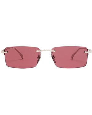 Gucci Rectangle-Frame Sunglasses - Pink
