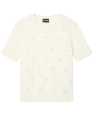 Emporio Armani Patterned T-Shirt - White