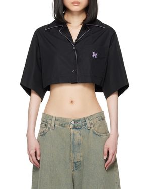 Palm Angels Monogrammed Shirt - Black