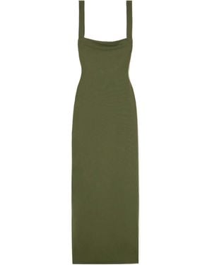 Solace London Joni Stretch-Crepe Maxi Dress - Green