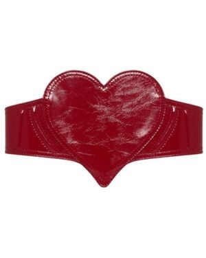 Vivienne Westwood Heart Wide Belt - Red