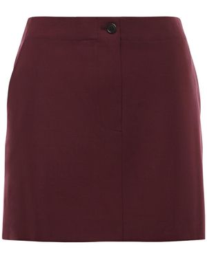 Ottod'Ame Ottod'Ame Wool-Blend Pocket Skirt - Purple