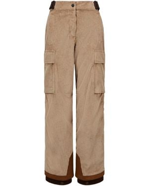 Moncler Padded Technical Corduroy Ski Trousers - Natural