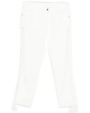 Ermanno Scervino Lace-Trim Jeans - White