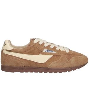 Autry Round-Toe Sneakers - Brown