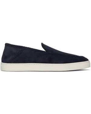Giorgio Armani Slip-On Round Toe Trainers - Blue