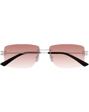 Bottega Veneta Eyewear Rimless Square Sunglasses - Multicolour