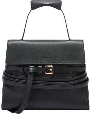 Moschino Buckle-Detail Shoulder Bag - Black