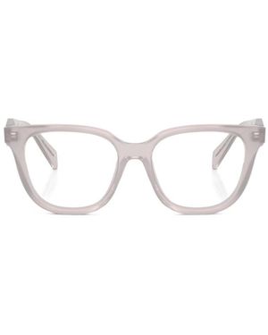Prada Full-Rimmed Plano Lenses - White