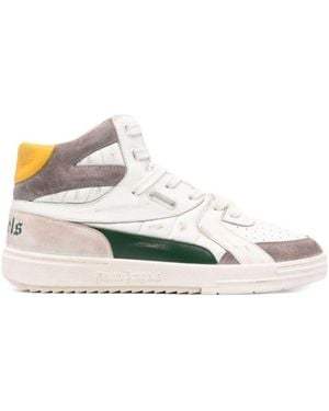 Palm Angels Round Toe Lace-Up Trainers - White