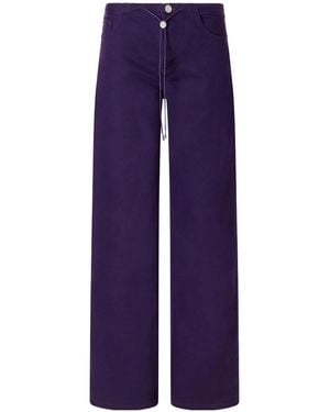 Still Here Low-Rise Straight-Leg Jeans - Purple