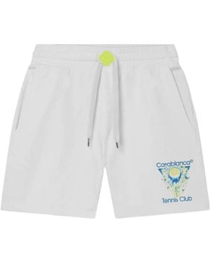 CASABLANCA Drawstring Shorts - White